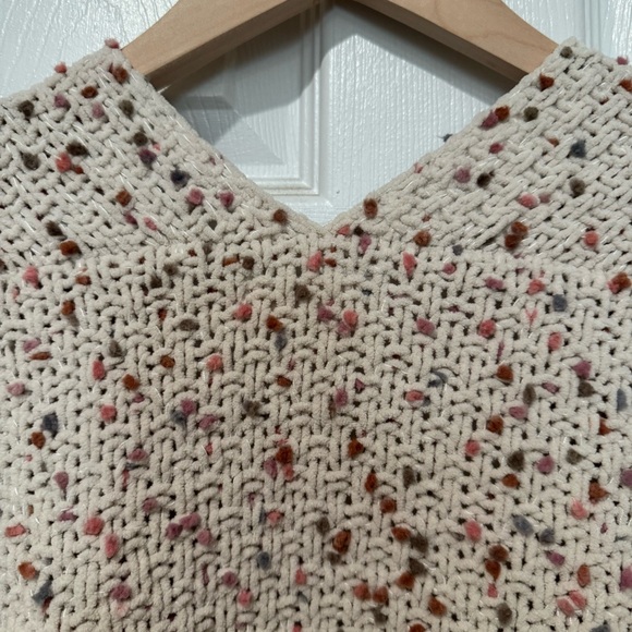 Cream & Pastel Chunky Yarn Cardigan - Picture 7 of 8